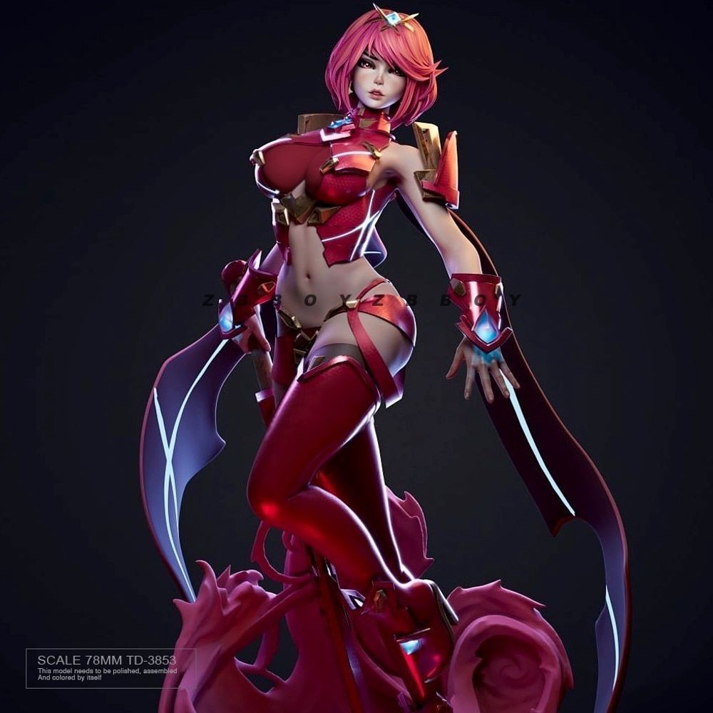 78 มม. ZBBOY โมเดลฟิกเกอร์เรซิ่น V3 Warrior สำหรับเด็กผู้หญิง รุ่นขาว TD-3853 BOX5