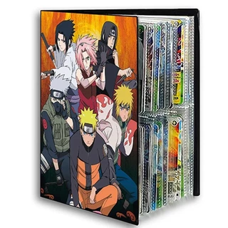 Naruto การ์ดอัลบั้ม 240 ชิ้นการ์ดหนังสือแผนที่ตัวอักษรผู้ถือ Binder Uzumaki Naruto Anime Card Protector โน้ตบุ๊ค