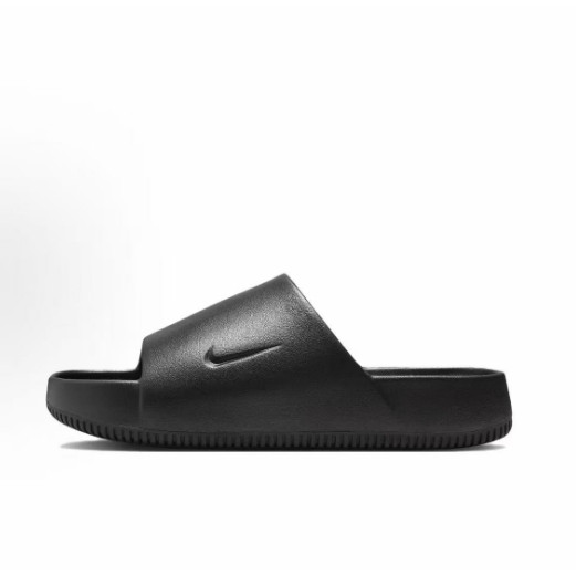 ( พร้อมส่งในไทย)Nike Calm Slide เบาสบาย พื้นรองเท้ายาง พลิกล้มเหลว สไตล์เดียวกันสำหรับผู้ชายและผู้หญิง สีดำ