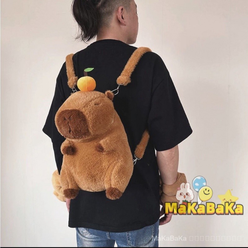 🐻คาปิบารา กระเป๋าเป้สะพายหลัง🐻กระเป๋าเป้สะพายหลัง กระเป๋านักเรียน พิมพ์ลายการ์ตูน Capybara น่ารัก จุของได้เยอะ สําหรับผู้หญิง