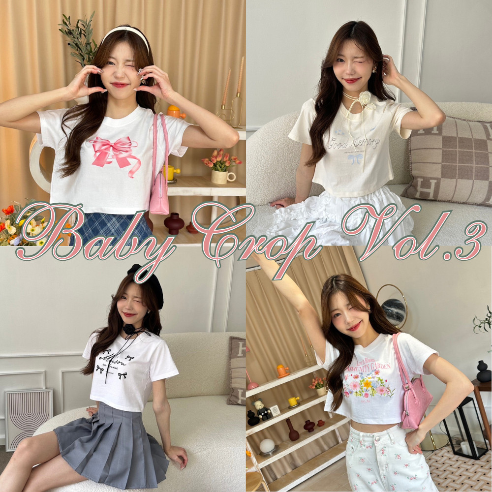 (กรุงเทพจัดส่งสินค้า)BOOM Shop เสื้อยืดทรง crop เนื้อผ้า cotton100% สกรีนพรีเมี่ยม BabyTee
