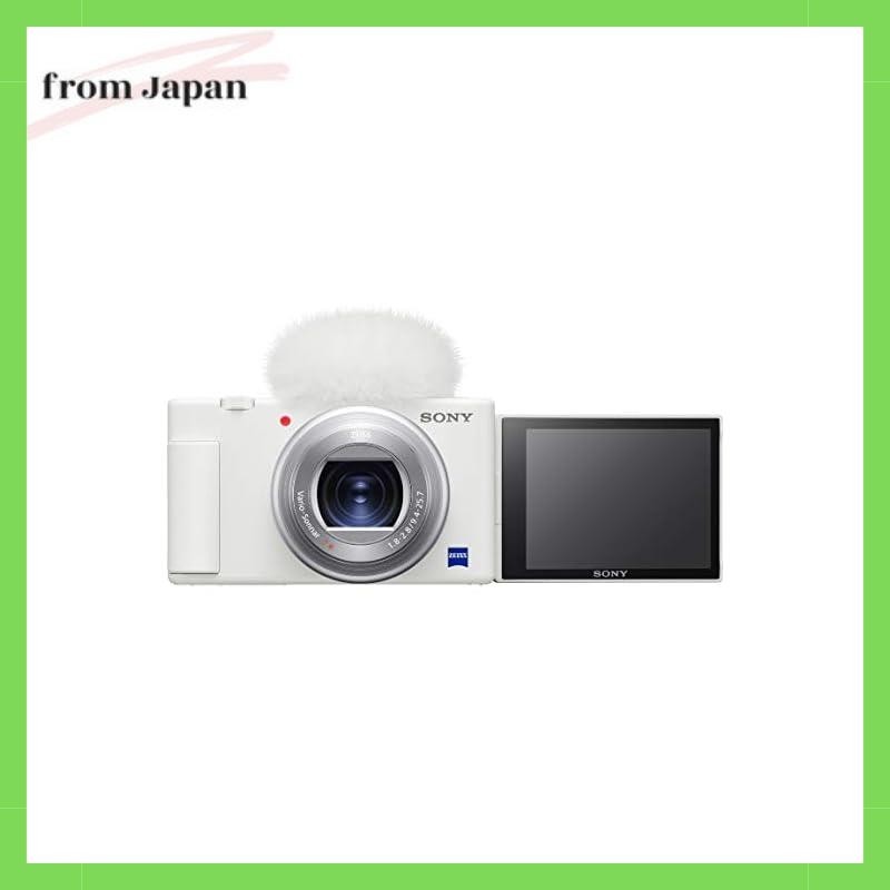 Sony กล้องดิจิตอล Vlogcam Vlog Camera Zv-1 ตัวกล้องพร้อมกระจกกันลม เลนส์ซูม 24-70 มม. F1.8-2.8 สีขาว Zv-1 W
