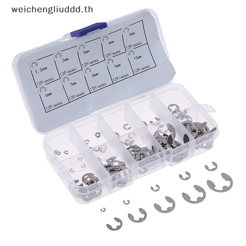 Th ชุดคลิปสเตนเลส 304 E-Clip M1.5~M10 BGH 120 ชิ้น ต่อกล่อง