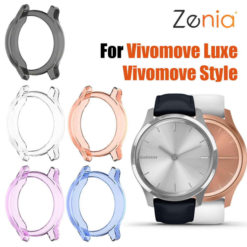 Tpu ที ่ เหมาะกับผิวเปลี ่ ยนเคสป ้ องกันแบบนุ ่ มสําหรับ Garmin Vivomove Luxe/Style Sports Smart Watch อุปกรณ ์ เสริม
