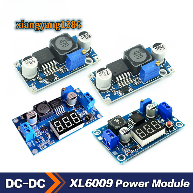 Xl6009 โมดูลบูสท์แปลง DC-DC เอาท์พุท ปรับได้ LM2577 บอร์ดแปลง DC-DC พร้อมจอแสดงผลแรงดันไฟฟ้าดิจิทัล