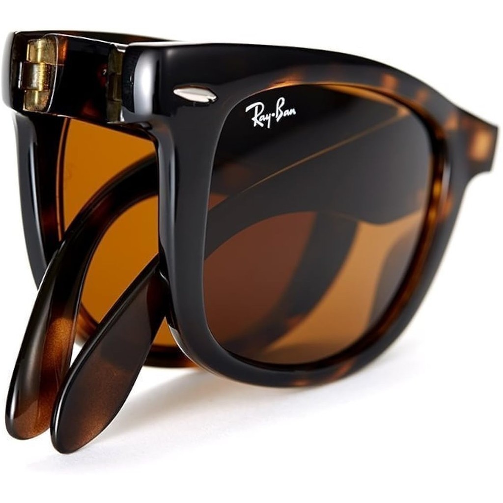 แว่นกันแดด Wayfarer แบบพับได้ Ray-Ban แสง Havana RB4105 710 50