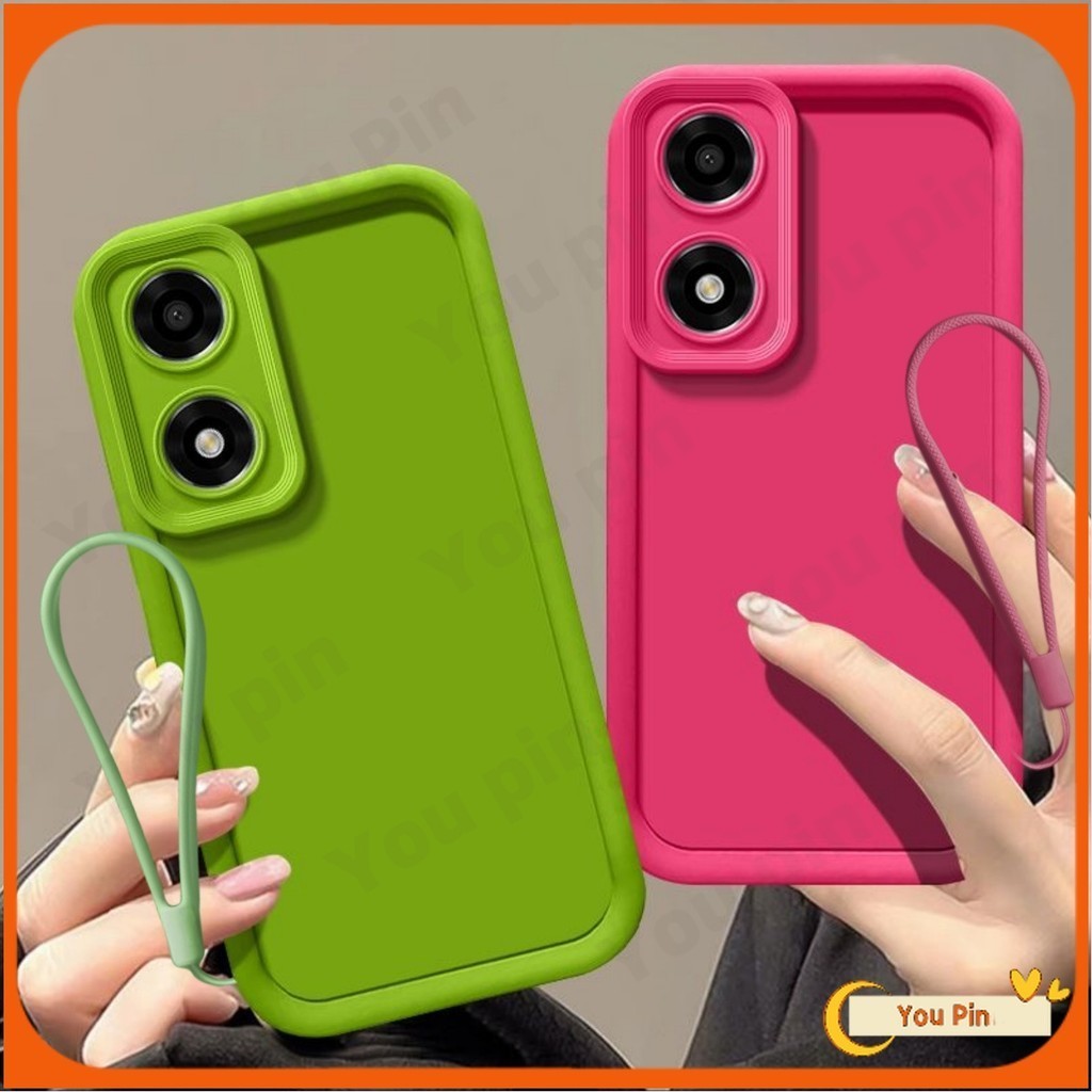สําหรับ Oppo A60 A98 A18 A38 A78 A58 A17 A17K A79 A77 A77S A57 A96 A76 A95 A74 A94 A55 A54 A16K A15S F7 A1K A5S A12 F9 4G 5G Candy สีสไตล ์ minimalist Tpu โทรศัพท ์ กรณี