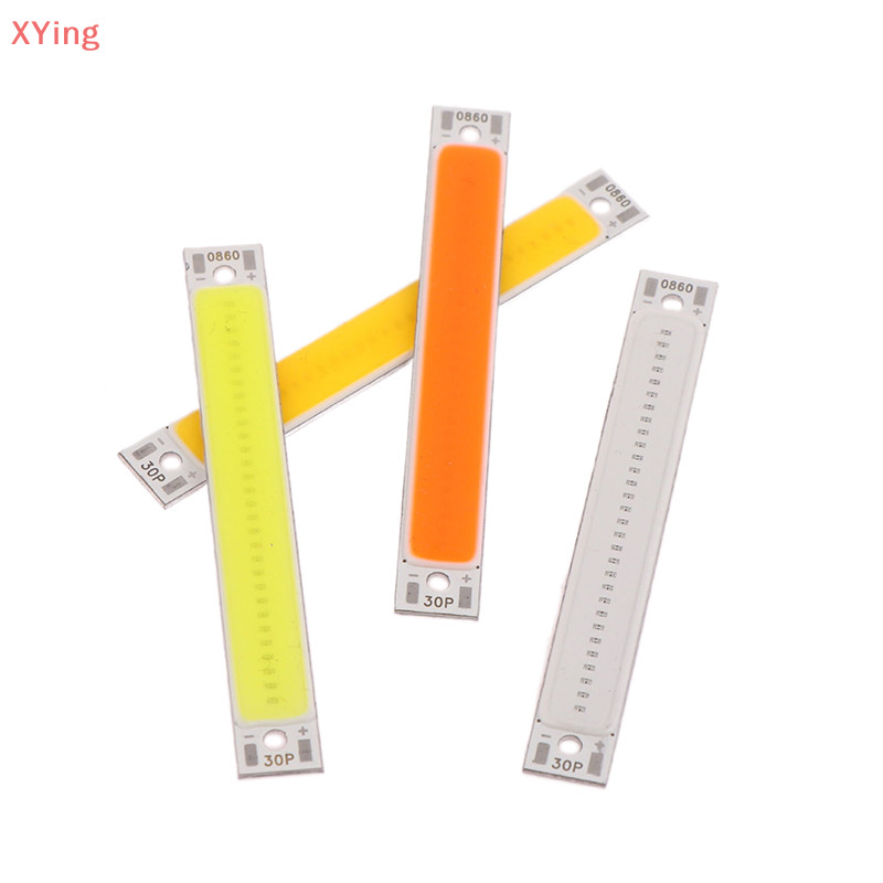 [Xy] แถบไฟ LED COB 3V-4V DC 60 มม. 8 มม. 1W 3W สีขาว น้ําเงิน แดง สําหรับจักรยาน DIY