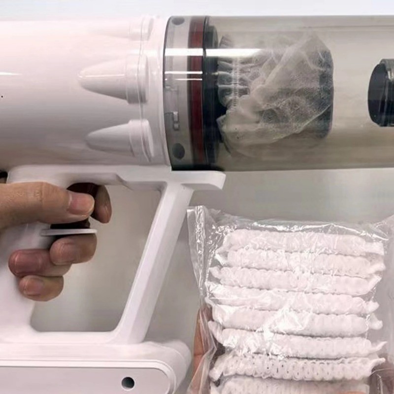 100ชิ้น/แพ็คสะดวกทิ้งไม่ทอถุงตาข่ายมือถือเครื่องดูดฝุ่นกรองครอบคลุมสําหรับอุปกรณ์ดูแลบ้าน - รูปที่ 5