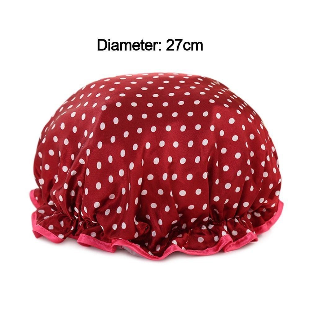 แก๊ซ75 หมวกอาบน้ํากันน้ํา,หมวกอาบน้ําพิมพ์ลายหนาระบายอากาศ,ผ้าคลุมผมแห้งดีไซน์สองชั้นแบบใช้ซ้ําได้ - รูปที่ 2