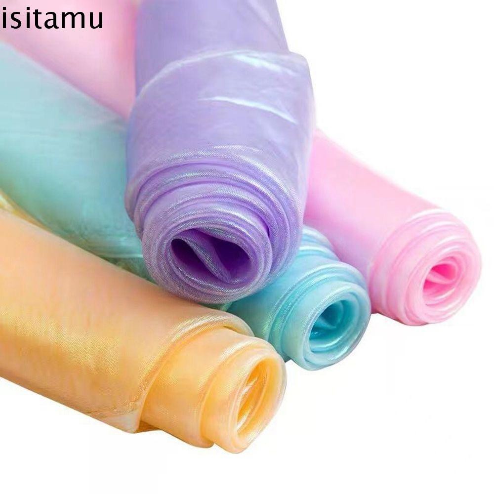 Isitaft ผ ้ ากอซ Bright 100x150 ซม.DIY เรืองแสงโฮโลแกรมเงา Tulle ม ้ วน