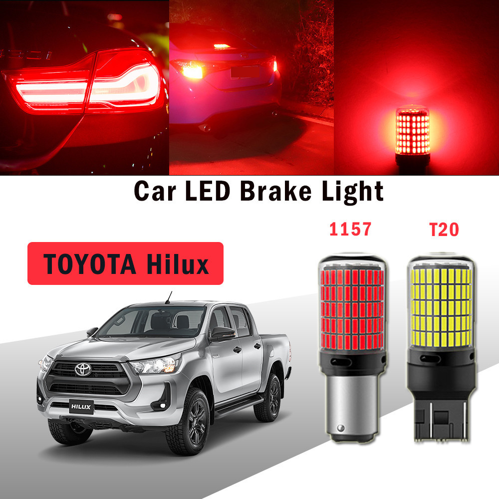 2pcs LED ไฟเบรครถสําหรับ TOYOTA Hilux T20/7443 1157/P21-5W 3014-144SMD High Bright 1200LM Blubs
