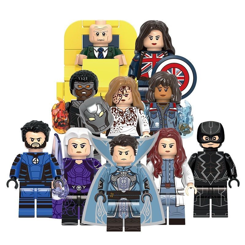 ใช ้ งานร ่ วมกับ Lego Third Party Superhero Marvel Captain Marvel Clear ประกอบอาคารบล ็ อก Minifigures ของเล ่ นเด ็ ก 9MJ1