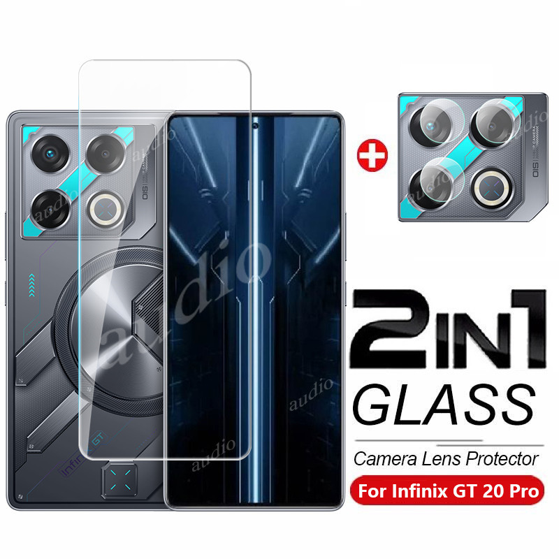 Infinix GT 30 Pro 5G 2in1 กระจกนิรภัยแบบเต็มหน้าจอป้องกันฟิล์มสําหรับ Infinix GT 20 Pro 5G โทรศัพท์ป