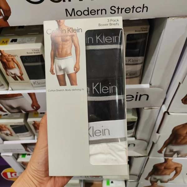 กางเกงใน ck กางเกงใน Calvin Klein/CK Kevin Clay บ็อกเซอร์ชาย Comfortable Cotton Boxers 3 Pack Costco