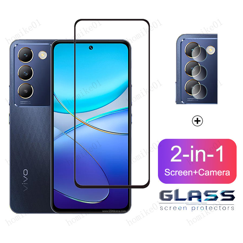 Vivo Y100 4GกระจกนิรภัยสําหรับVivo Y76 Y36 Y35 Y27 Y27s Y22s Y33s Y17s Y16 Y15s Y15a Y12s Y03 Y02 Y02 Y02s 5G 4G 4G 4Gฝาครอบกล้องเลนส์ป้องกันกระจก 1 กล้องเลนส์
