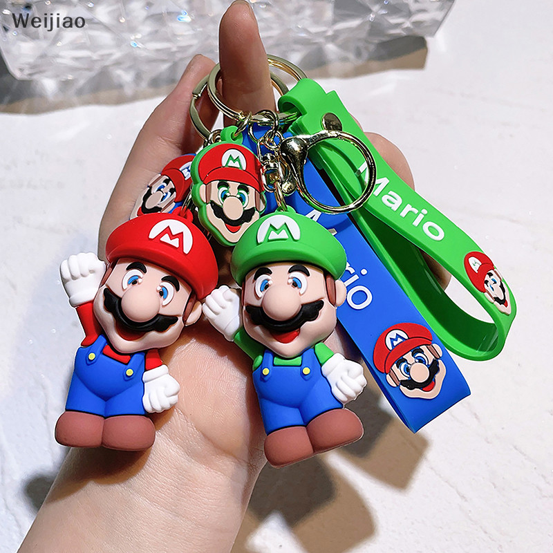 Weijiao % น ่ ารัก Super Mario Bros พวงกุญแจเกม Mario Figure Key Chain สร ้ างสรรค ์ การ ์ ตูนกระเป ๋ า Ch อุปกรณ ์ เสริมสําหรับเด ็ กวันเกิด Party ของขวัญ TH