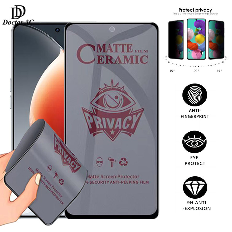 ฟิล์มเซรามิก ฟิล์มกันเสือก กันมอง ฟิล์มใส เต็มจอ งอได้ ไม่แตก ไม่ใช่ กระจก Tecno Camon 30 20 20s 19 