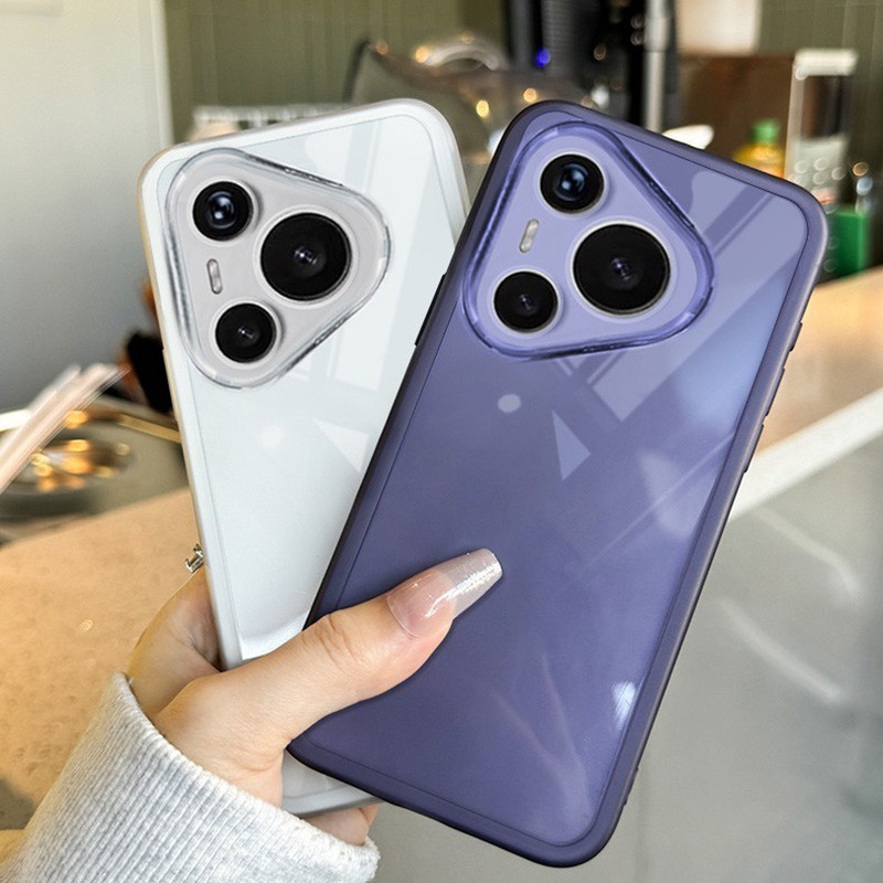 สําหรับ Huawei Pura 70 / 70 Pro Matte Case ซิลิโคนใสตัวป้องกันเลนส์กล้องฝาครอบโทรศัพท์