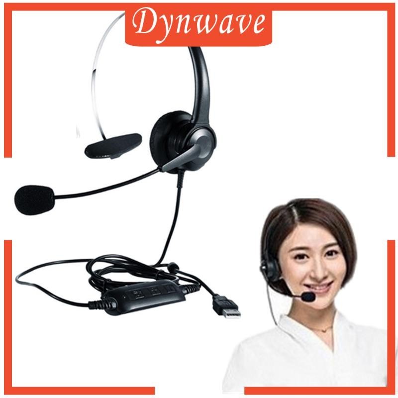 [Dynwave ] Call Center หูฟังชุดหูฟัง Monaural USB ตัดเสียงรบกวนพร ้ อม