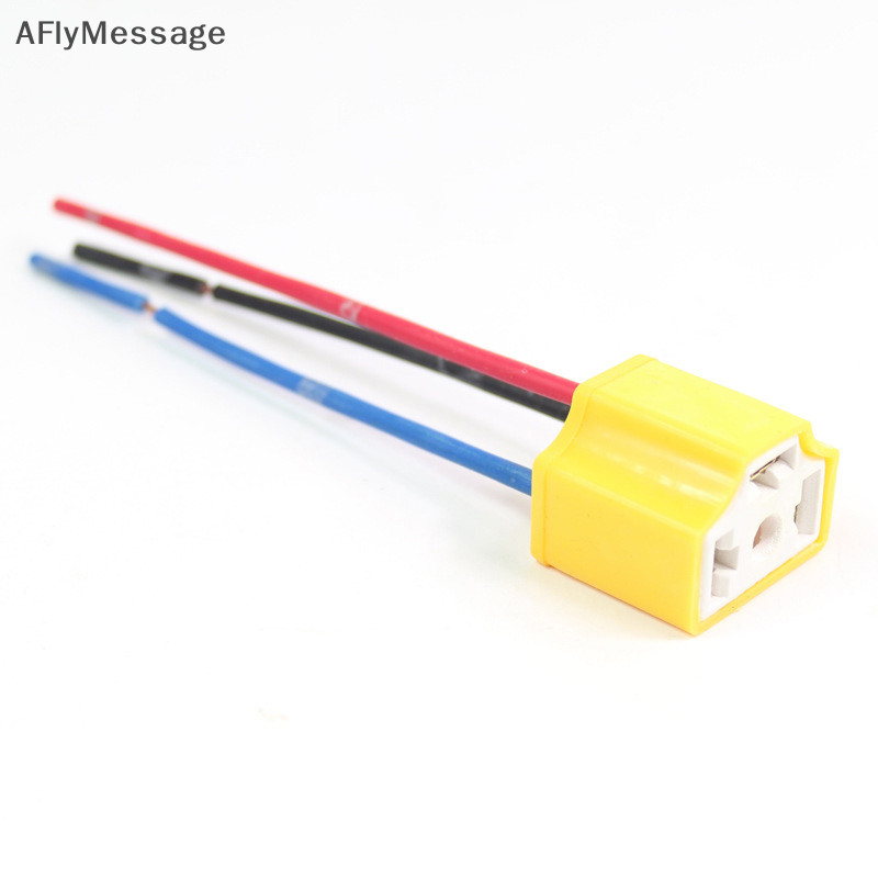 Afl คุณภาพสูง H4 สามหลุมเซรามิคสายไฟหัวรถหลอดไฟสายรัดซ ็ อกเก ็ ตปลั ๊ กขายร ้ อน Auto H4 Connector 