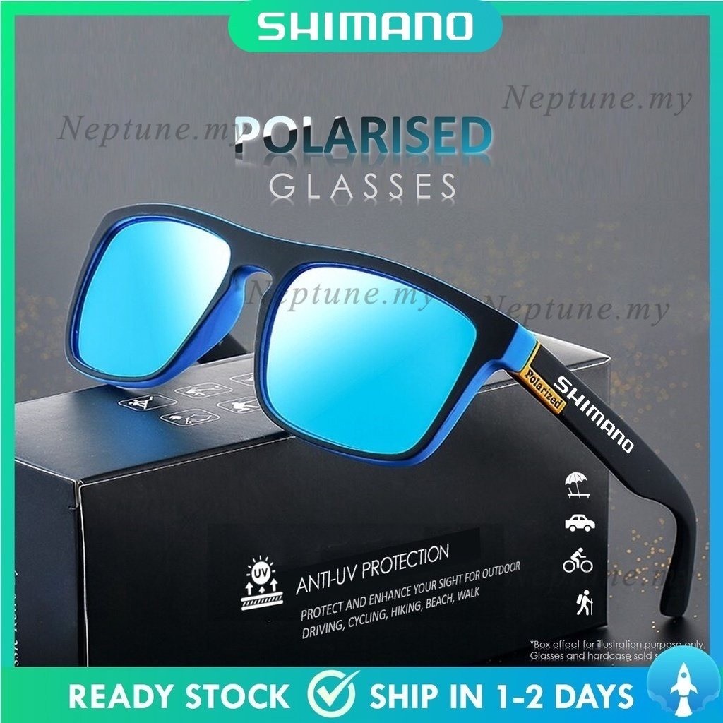 SHIMANO (พร้อม คลังสินค้า) ชิมาโน่ แว่นกันแดดโพลาไรซ์ ยูวี400 สําหรับขี่จักรยาน เดินป่า ตกปลา ตั้งแคมป์