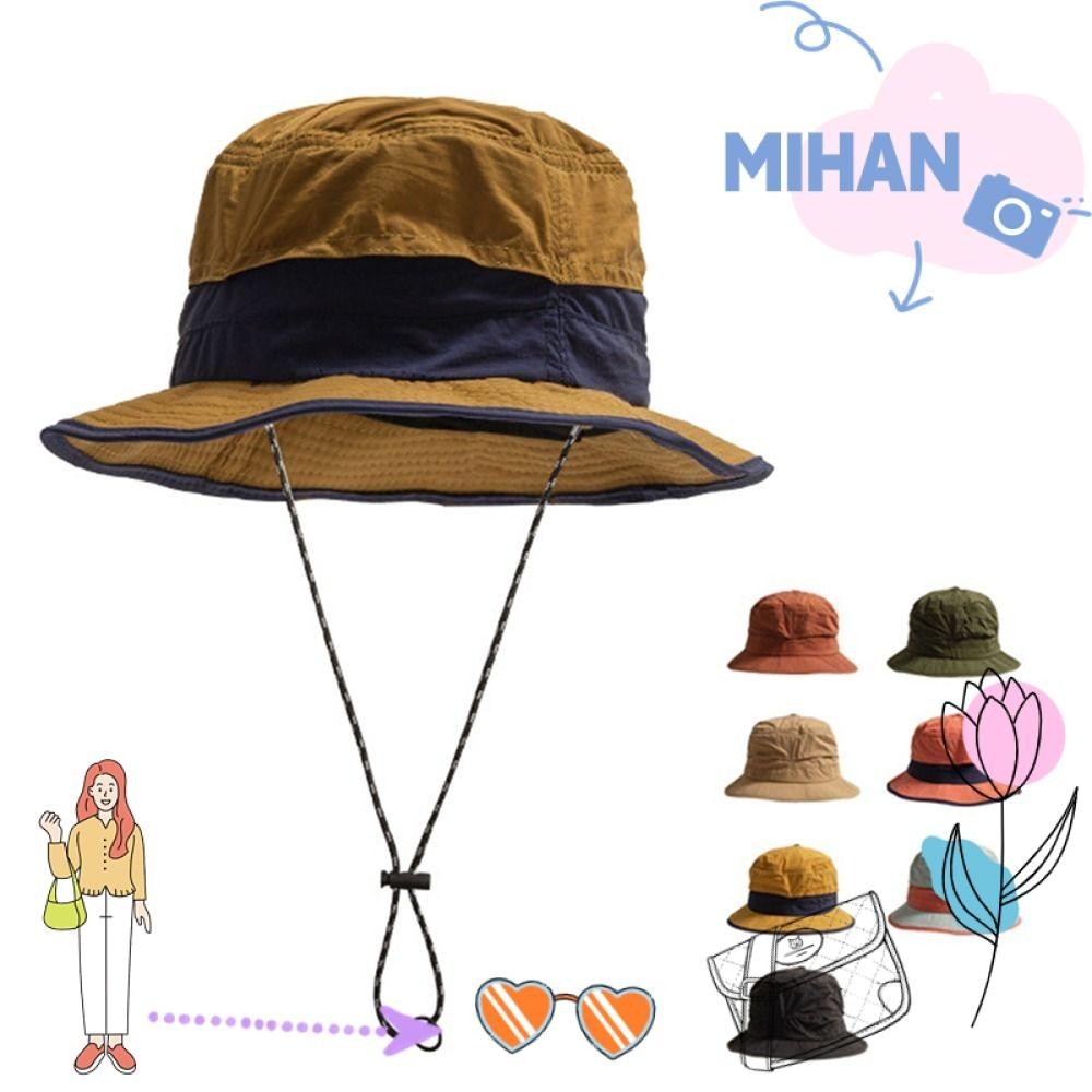 Mh Bucket Hat, Sunscreen Anti-UV Sun Hat , Quick-drying Adjustable Folding Fisherman Hat