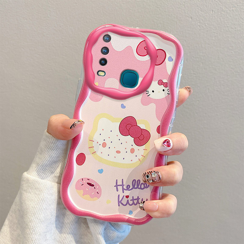 ซิลิโคนนุ ่ มกรณีการ ์ ตูนเคลือบสายคล ้ องมือโทรศัพท ์ มือถือ Graffiti กรณี Anti-drop ป ้ องกันกรณีเหมาะสําหรับ Vivo Y17/Y12i1901/1902/1904/1916/1906