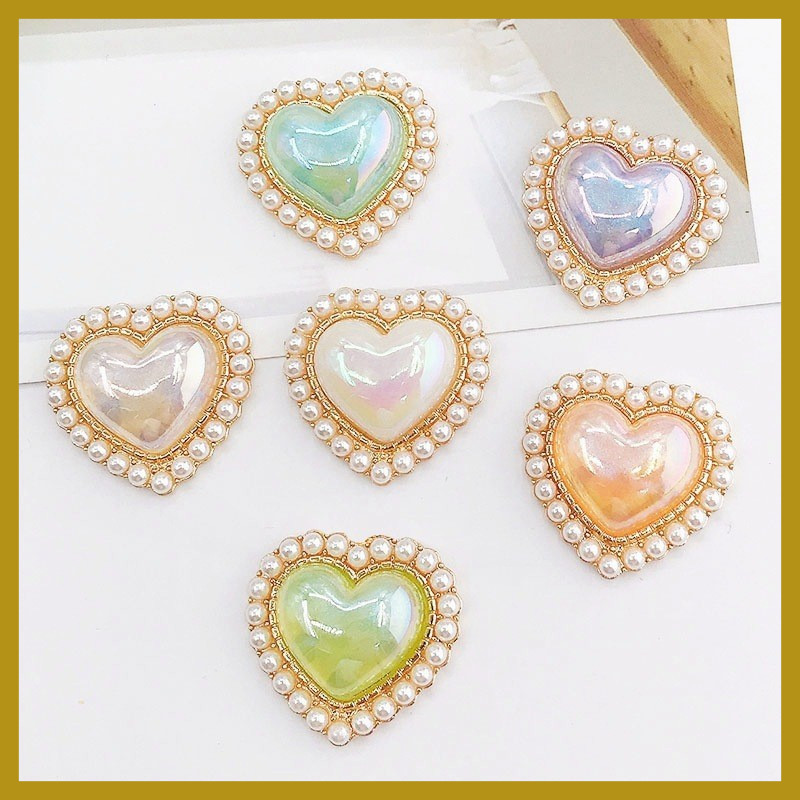 Pearl Love เคสโทรศัพท์อุปกรณ์เพชรโลหะผสมสังกะสีเครื่องประดับทําด้วยมือวัสดุครีมกาว diy