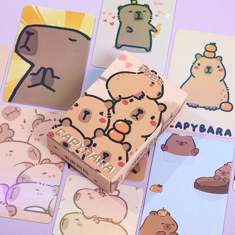 50 ชิ ้ น/box Capybara Photo Card Laser HD การ ์ ตูน Lomo Cards Collection