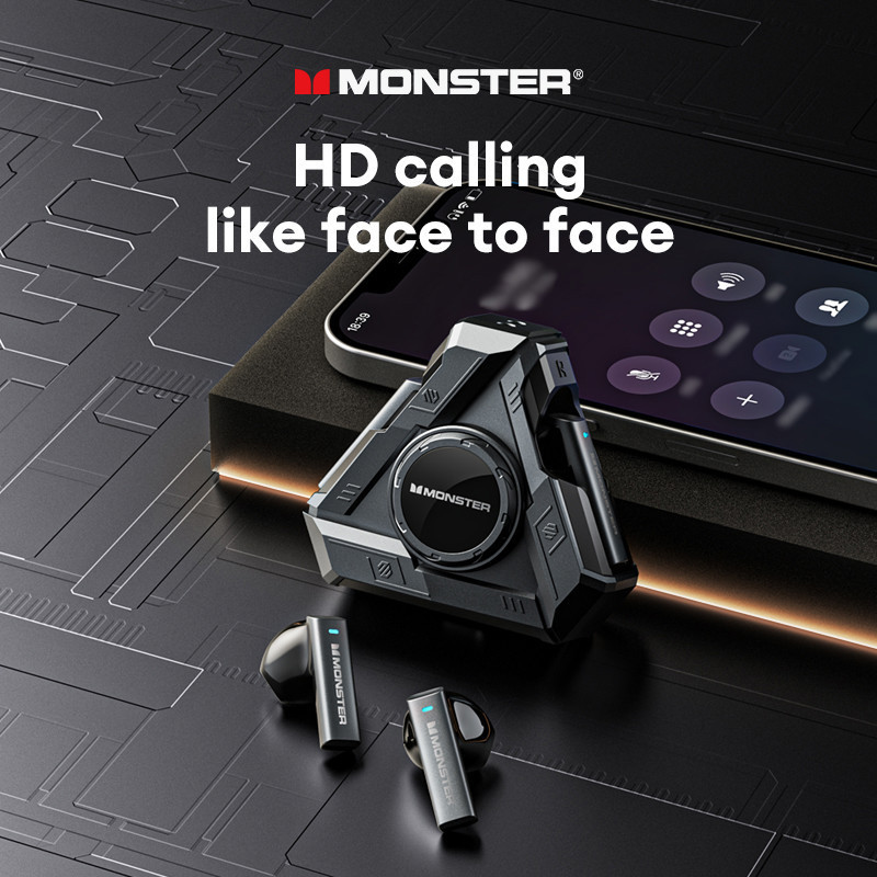 Monster XKT22 หูฟังตัดเสียงรบกวนระยะไกลสเตอริโอไฮไฟหูฟังบลูทูธ 5.4 ชุดหูฟังสําหรับเล ่ นเกมไร ้ สาย