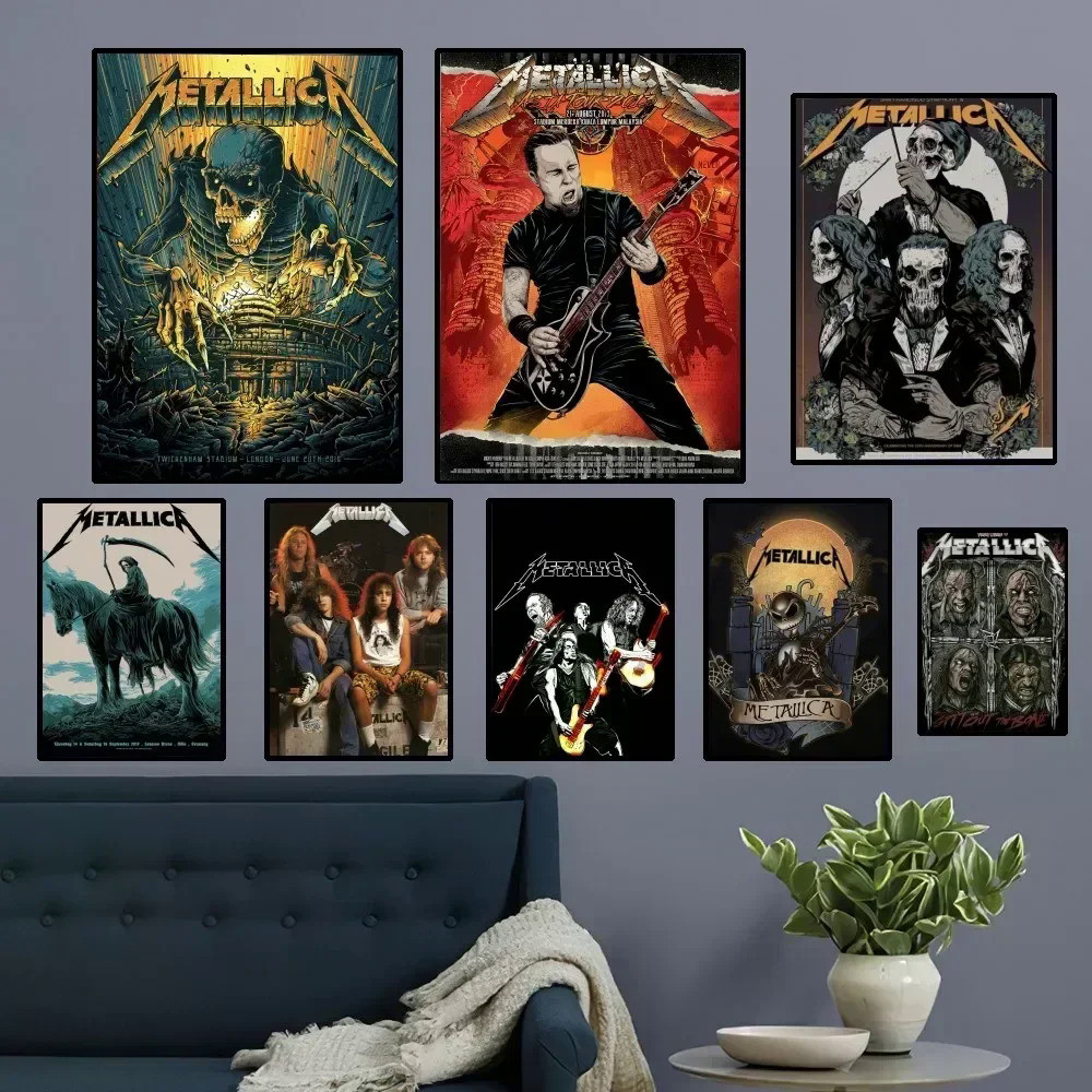 Band B-METALLICA ห ้ องโปสเตอร ์ Cafe Bar Art Wall ตกแต ่ ง