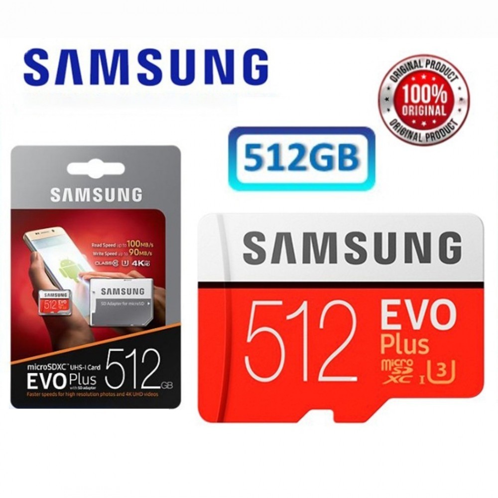 การ ์ ด Samsung EVO Plus Micro SD 64GB ถึง 512GB ทนต ่ ออุณหภูมิสูงและต ่ ํา