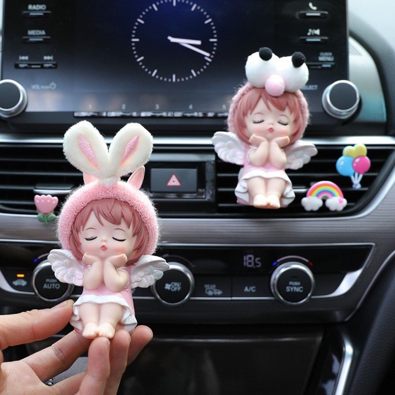 รถน ่ ารักสาวช ่ องระบายอากาศตกแต ่ งรถส ่ งออกน ้ ําหอมรถน ้ ําหอมคลิปอุปกรณ ์ เสริมในรถยนต ์