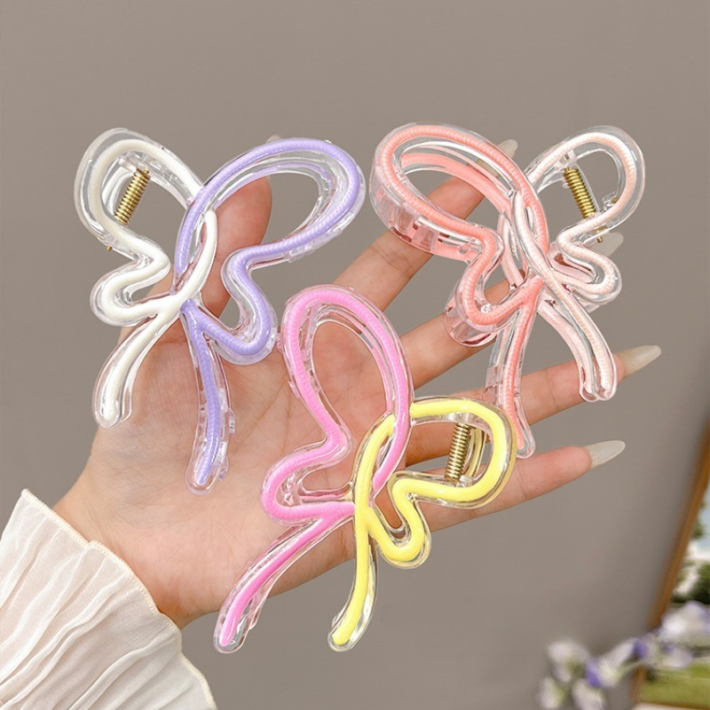 1 ชิ ้ นผู ้ หญิงสาวสวย Gradient Bow คลิปผม Hairpin Grips อุปกรณ ์ เสริม