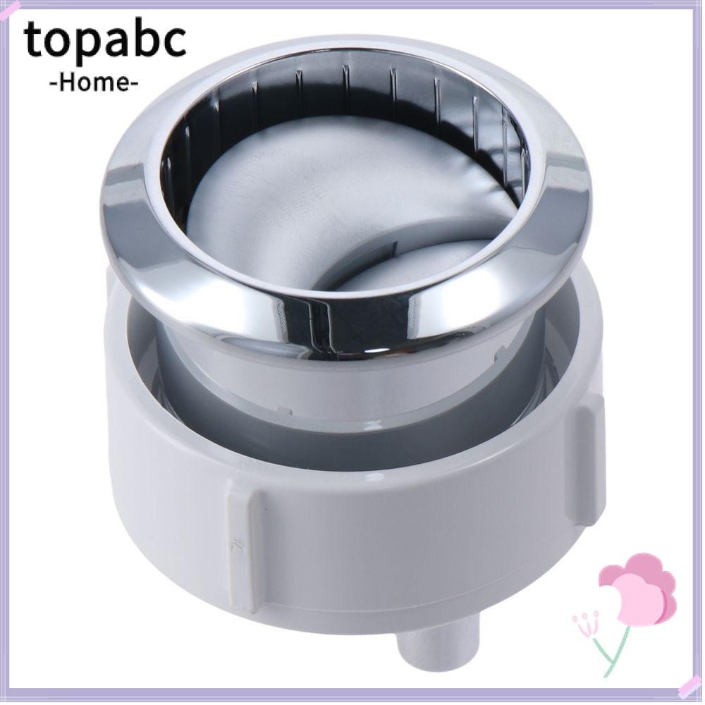 Top Dual Flushing Toilet Water Tank Buttons , พลาสติก ABS Toilet Flush Button, ทนทาน Silver Toilet Tank Parts Worker
