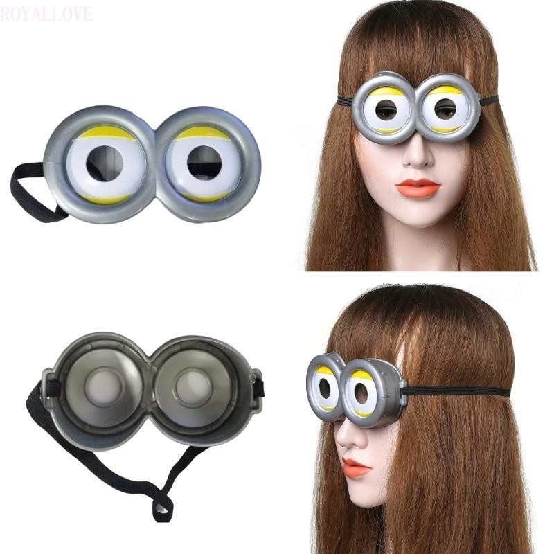 Royal Despicables Me Goggle แว่นตา Miniones เครื่องแต่งกายสําหรับคอสเพลย์ฮาโลวีนและแต่งตัวปาร์ตี้ Miniones แว่นตาอย่างเป็นทางการ