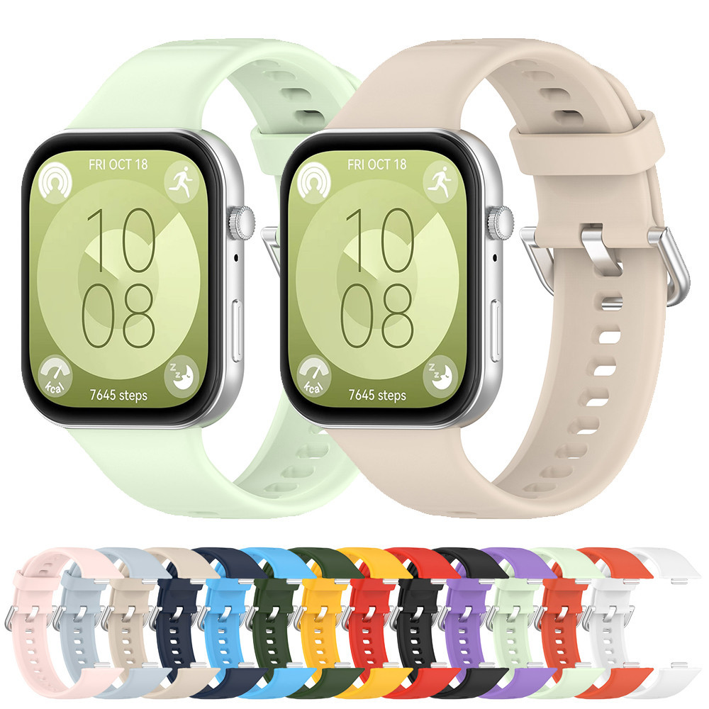 สายรัดซิลิโคนอ่อนนุ่มสําหรับเล่นกีฬาสําหรับนาฬิกา Huawei Fit 5/5 pro / Fit 4/4 pro / Fit 3 สายรัดข้อมือสมาร์ทวอทช์