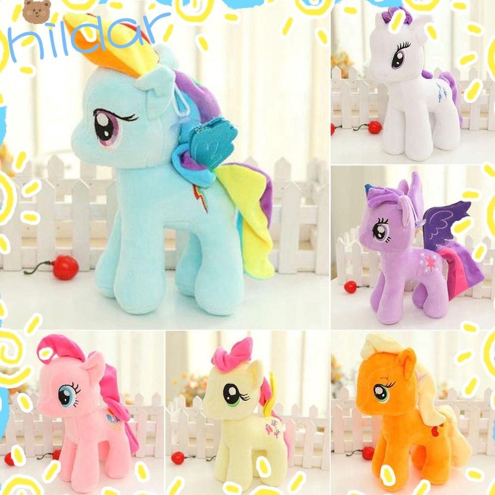 Hildar 25CM My Little Pony น ่ ารักน ่ ารัก Rainbow Horse Pinkie Pie ของเล ่ นตุ ๊ กตา