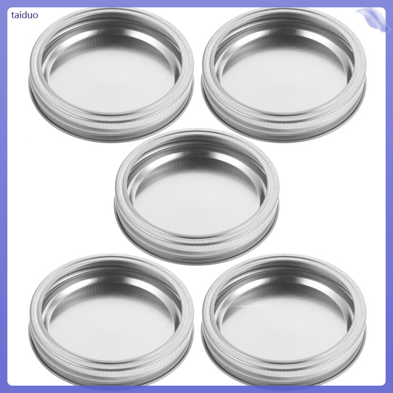 Mason Jar Airtight Lid 5 ชุดฝาปิดฝาปิดสําหรับขวดปากกว้าง Canning Metal