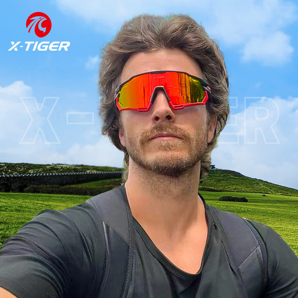 X-tiger กีฬาขี่จักรยานแว่นตาแว่นตากันแดดโพลาไรซ์แว่นตาจักรยานจักรยานเสือภูเขา MTB แว่นตาวิ่งแว่นตาผู้ชายผู้หญิง