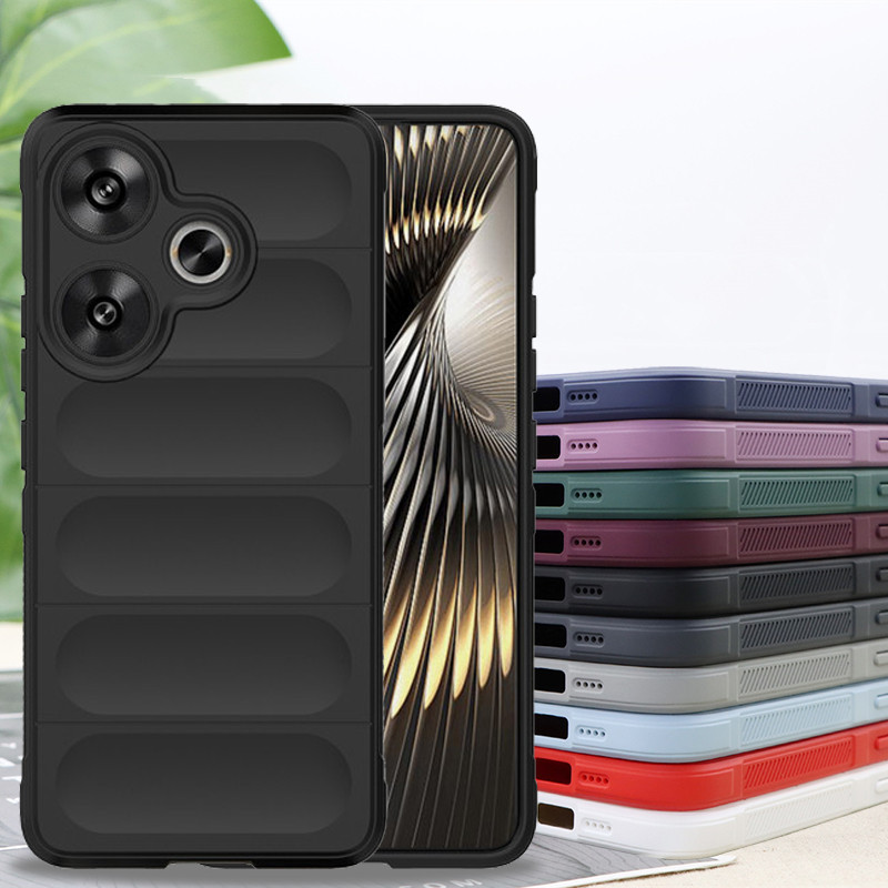 ถุงลมนิรภัย Anti-drop เคสโทรศัพท ์ สําหรับ Xiaomi Poco F6 กรณีไฮบริดกันกระแทกเกราะซิลิโคนสีทึบ Funda สําหรับ Xiaomi Poco F6 F6 Pro X5 F5 M6