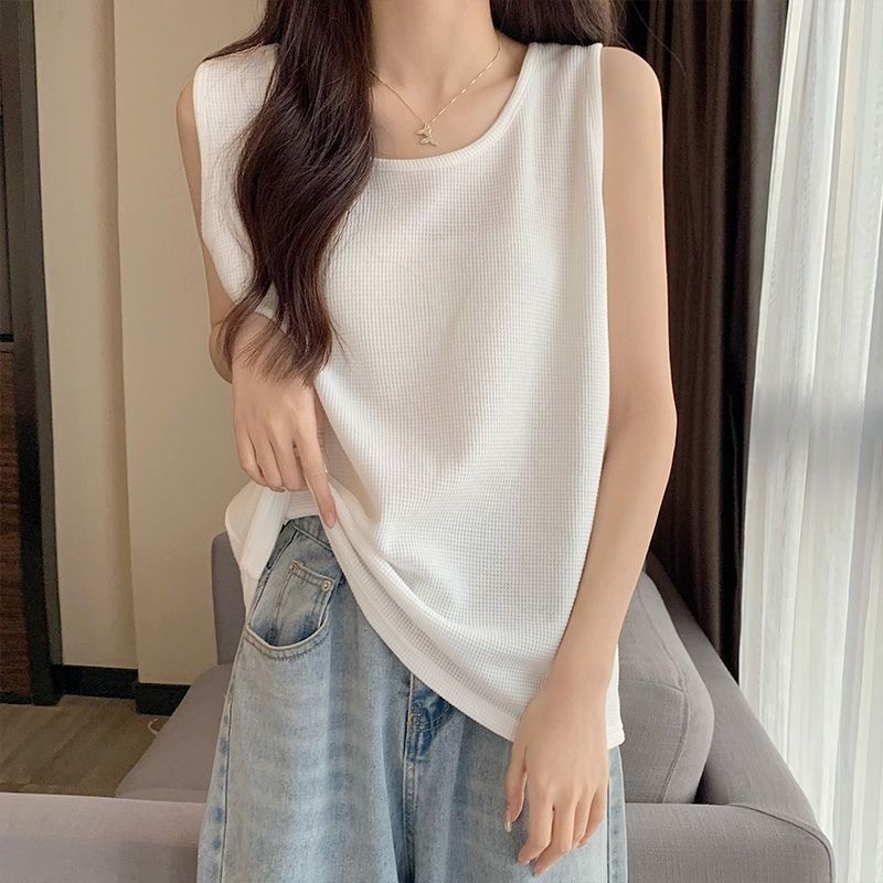 ส่งไวจากไทย Summer M-3XLสลิงขนาดเล็ก เสื้อกั๊ก ผู้หญิง ขนาดพลัส หลวม แขนกุด ท็อปส์ (จัดส่ง 24 ชั่วโมง)