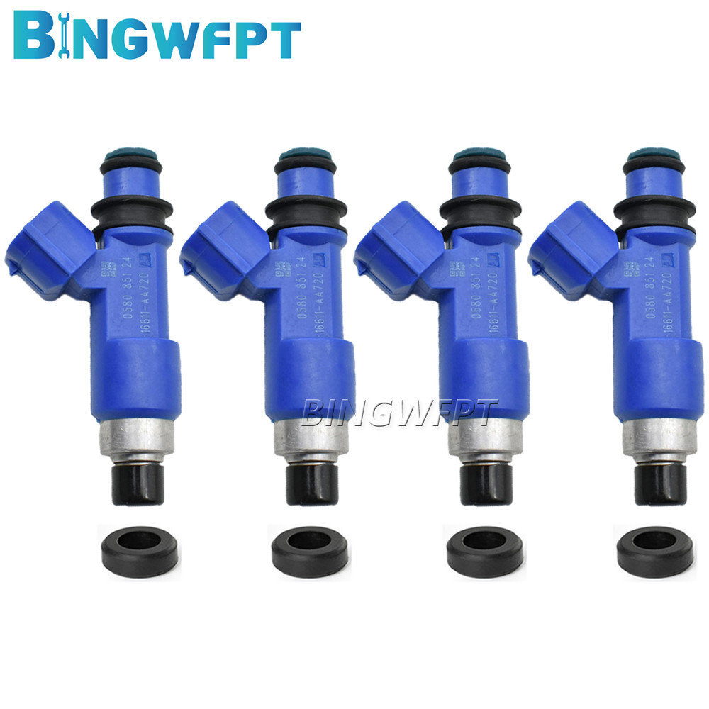 4pcs ใหม ่ หัวฉีดหัวฉีดเชื ้ อเพลิง 550CC 16611-AA720 16611AA720 สําหรับ Subaru Impreza Forester Leg