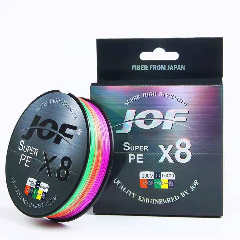 สาย X8 JOF PE8 PE9 ถัก 8 ยาว 100 เมตร สาย pe สําหรับยิงปลา สายตกปลา pe พร้อมส่ง ถูกที่สุด รองรับเก็บเงินปลายทาง X9,X4