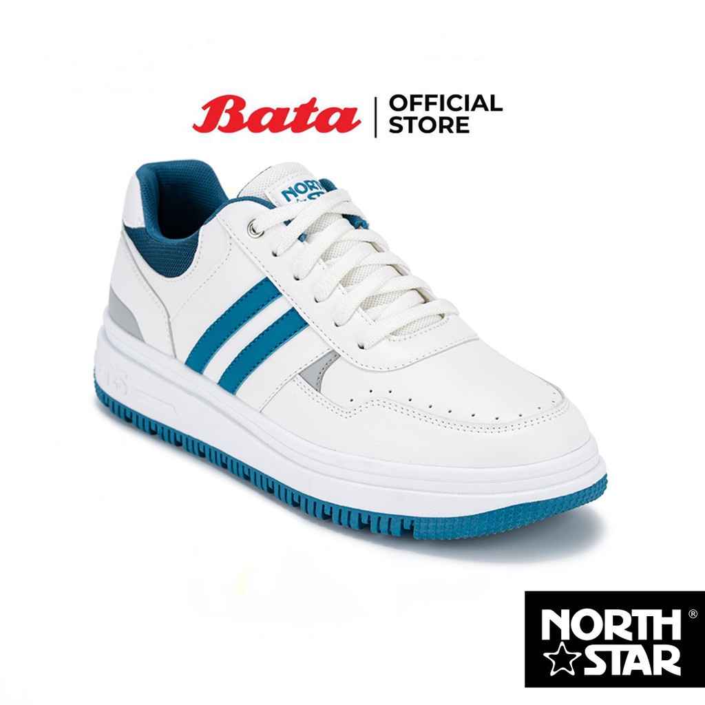 Bata บาจา by North Star รองเท้าผ้าใบแบบผูกเชือก สนีคเกอร์ สวมใส่ง่าย สำหรับผู้ชาย รุ่น TURK สีขาว รหัส 8201140