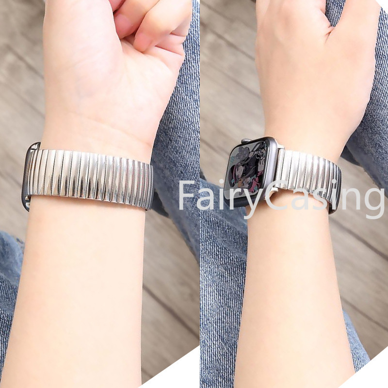 สแตนเลส สายสําหรับ แอปเปิล ดู พิเศษ 2 49มม 45มม 41มม 40มม 44มม สําหรับ iWatch Series 9 8 7 6 5 4