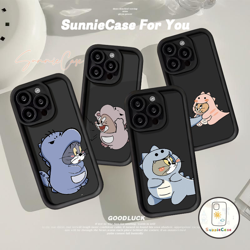 การ์ตูนน่ารักแมว และคู่หนูลายเส้น ที่อยู่อาศัย เข้ากันได้ iPhone 7Plus 13 11 12 14 Pro Max XR 15 8 6 X 7 6s Plus XS Max