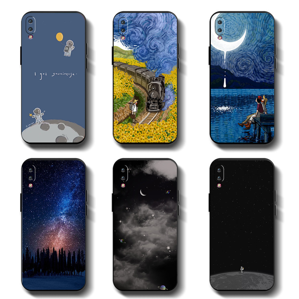 เคสนุ่มสีดําสําหรับ VIVO Y91c 1820 Y1s Y93 ไม่มีลายนิ้วมือ Anticrack ปลอกคุณภาพสูง TPU ฝาครอบป้องกันยางซิลิโคนเคสโทรศัพท์