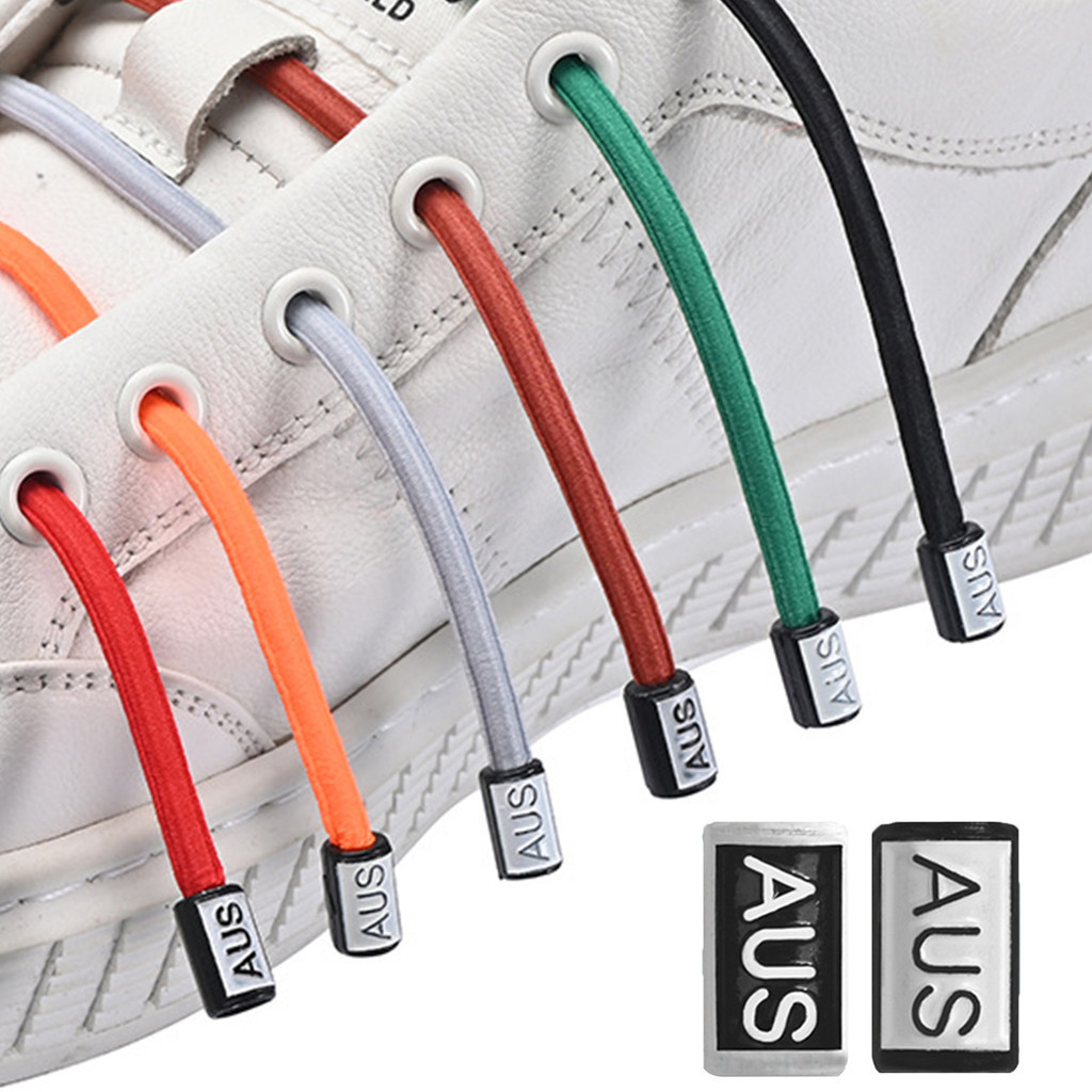 1 ชุดที่ถอดออกได้ Unbinding เชือกผูกรองเท้าหัวเข็มขัดบุคลิกภาพ Circular Fixator Simple Letter Shoelaces อุปกรณ์ตกแต่ง